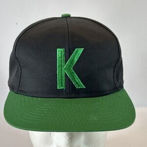 Vintage Kool Cigarettes Hat Cap Snap Back Embroidered Block Head 90's Black